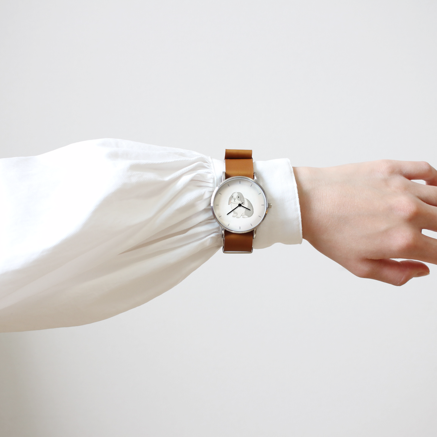 うさぎ（ホワイトグレー）垂れ耳