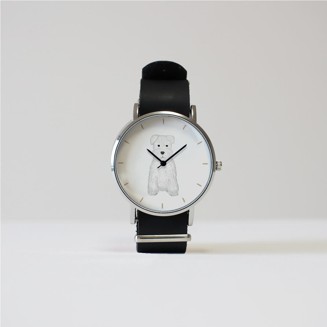 ミニチュアシュナウザー(白)垂れ耳の腕時計 – とけい屋びと。 ミニチュアシュナウザー(白)垂れ耳の腕時計 – とけい屋びと。