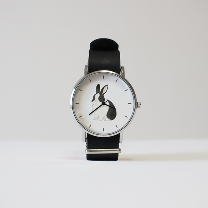 うさぎ（ホワイトブラック）立ち耳