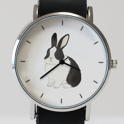 うさぎ（ホワイトブラック）立ち耳