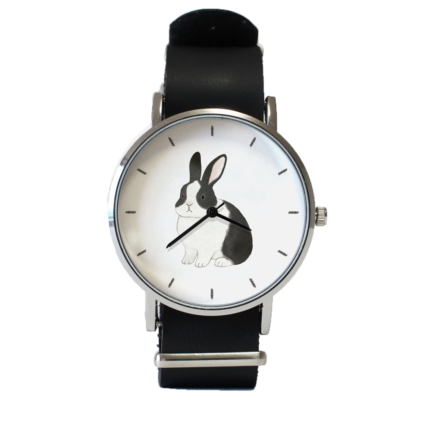 うさぎ（ホワイトブラック）立ち耳