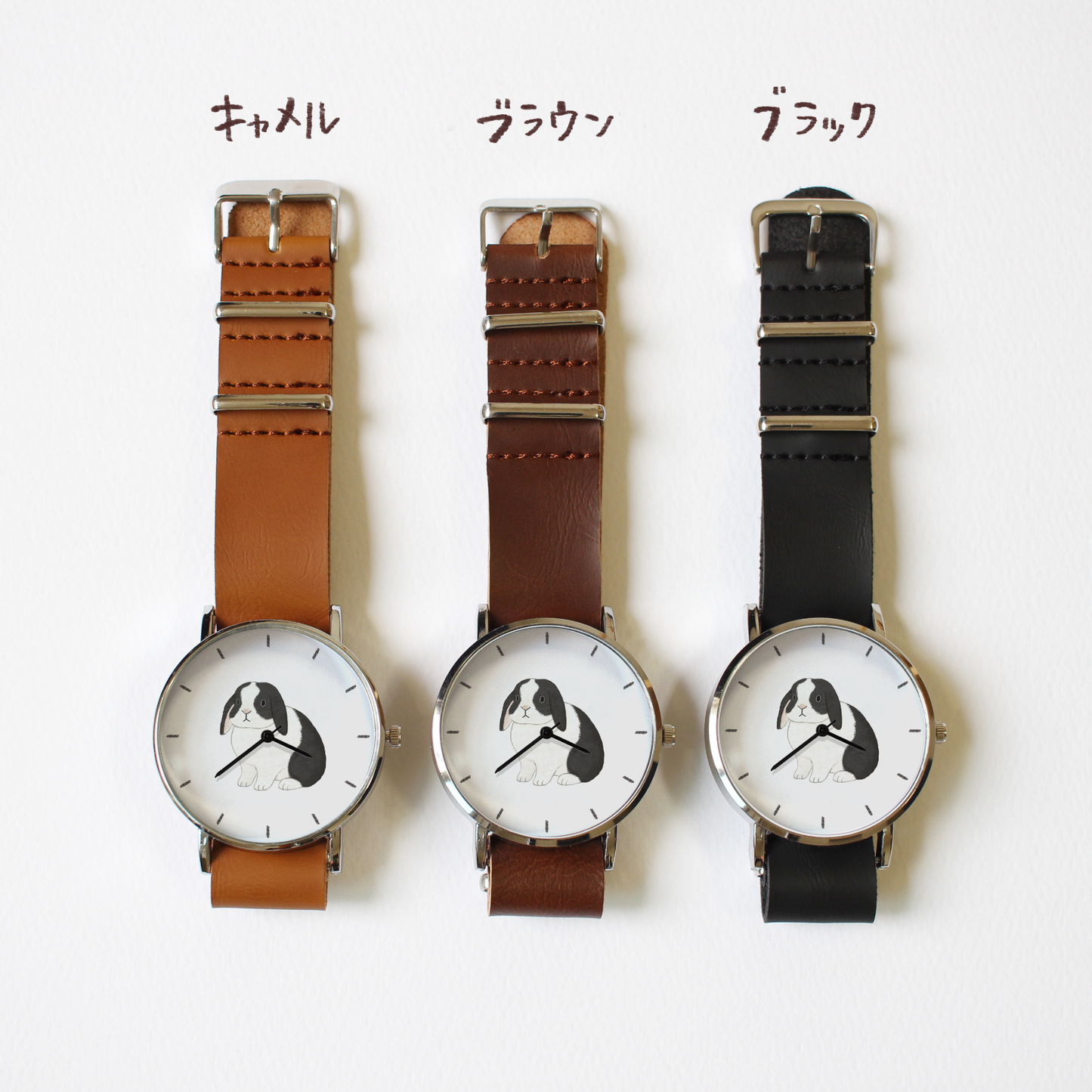 うさぎ（ホワイトブラック）垂れ耳