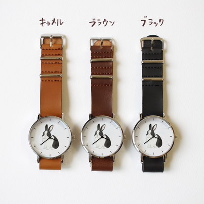 うさぎ（ホワイトブラック）立ち耳