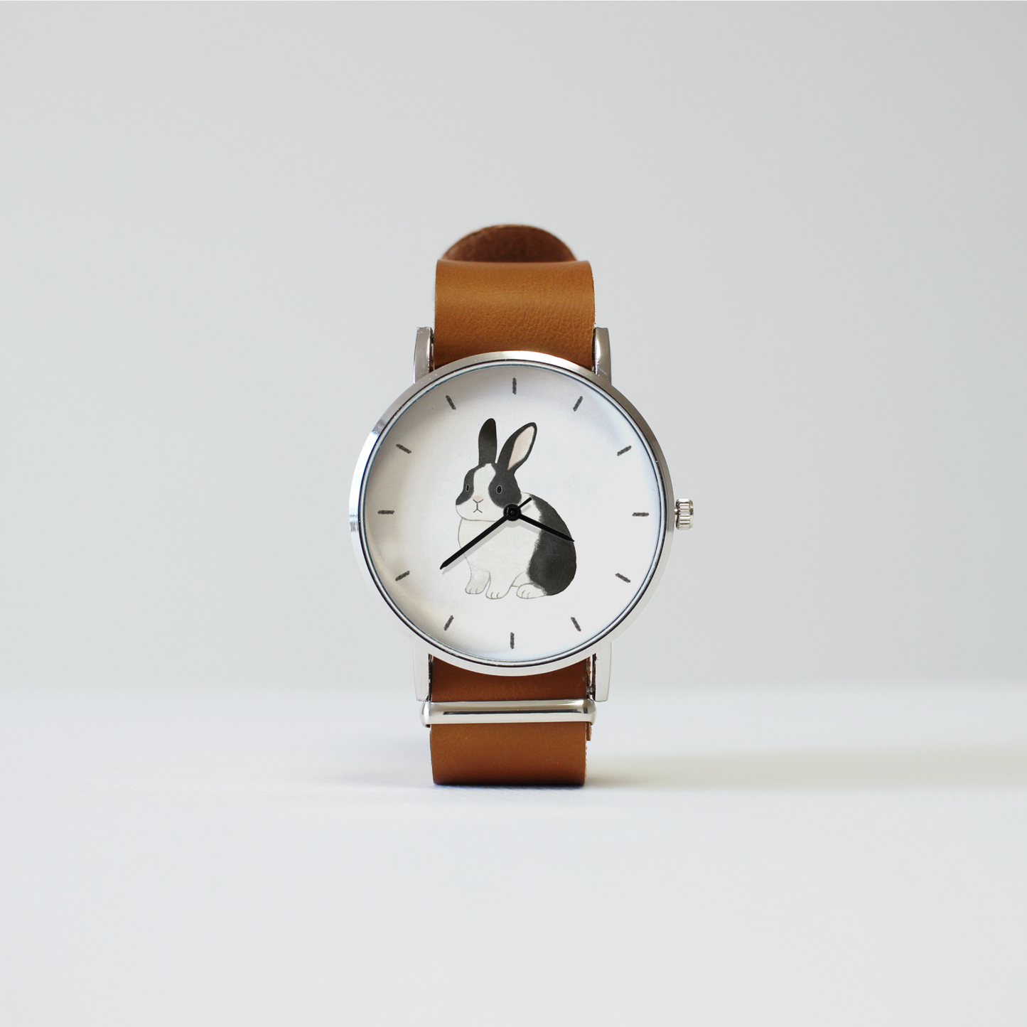 うさぎ（ホワイトブラック）立ち耳