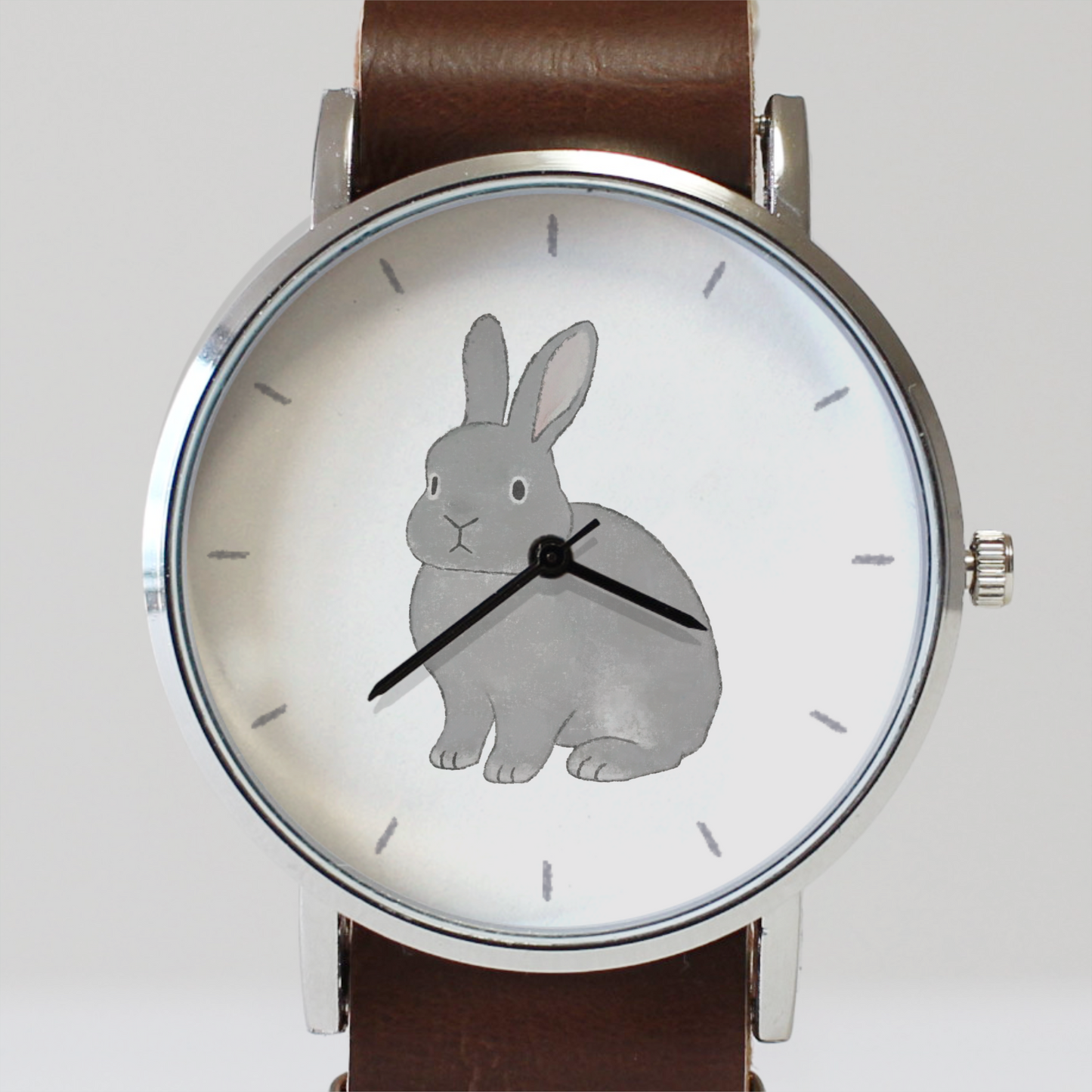 うさぎ（グレー）立ち耳